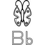 B предназначен для бабочки векторное изображение