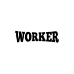 Lettering ''worker''