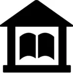 पुस्तकालय pictogram वेक्टर ग्राफिक्स