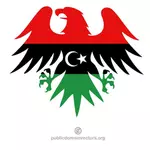 Libyens flagga i eagle form