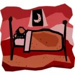 Vektorové ilustrace osobou, spací