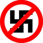 Nazisme verboden vector symbool