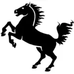Zwarte paard glinsterende clip art