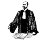 Fransk advokat vektor image