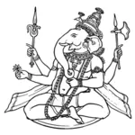 Ganesh sztuka wektor
