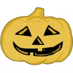 Yellow pumpkin lantern vector illustration