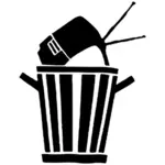 Trash can vector illustration