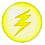 Vektorritning av gula ljus ikonen