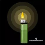 Lighter and a flame