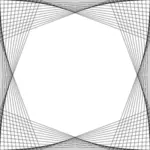Gambar vektor simetris garis menggambar