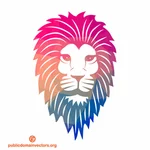 Lion barva silueta