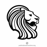 Leijona siluetti vektori kuva