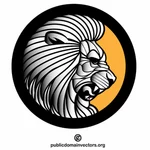 Roaring lion vector clip art