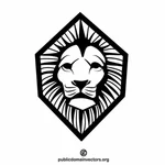 Graphiques vectoriels au pochoir Lion