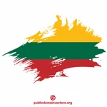 Litauen flagg malt