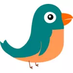 Vektortegning av twitter fugl