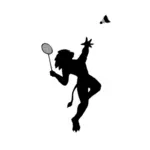 Badminton klub vektorové logo ilustrace