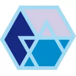 شعار المتجه الأزرق
