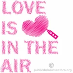 אהבה היא בגרפיקה וקטורית אוויר