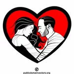 Mann og kvinne i kjærlighet utklipp