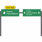 Malaysia-Schnellstraße Straßenschild