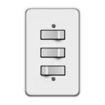 Three electric switches