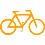 Imagem de vetor silhueta de bicicleta amarelo