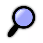 Outlined magnifying glass