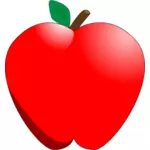 Karikatür kırmızı elma vektör küçük resim