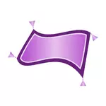 紫の魔法のじゅうたんのベクター クリップ アート