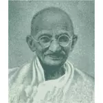 マハトマ ・ ガンジーの肖像画のベクトル描画