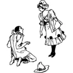Maid und Clown zeichnen