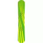 Groene en gele snowboard vector illustraties