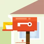 Cutie poștală în fața casei