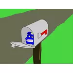 Grafika wektorowa z domu czyszczanie skrzynki pocztowej