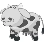 Vector illustraties van grijze koe met vlekken