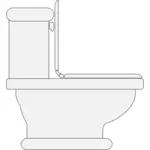Toilet seat open vector illustraties