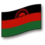 लहराते मलावी झंडा वेक्टर छवि