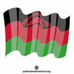 Флаг Малави развевается флагом