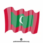Die Nationalflagge der Malediven