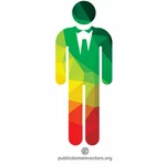 Silhouette di colore simbolo maschile