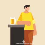Человек в баре