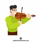 Man som spelar fiol