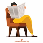 Muž čte noviny