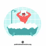 Muž se koupe