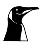Linux maskotti profiili vektori kuva