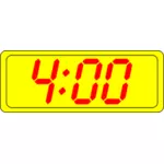 Digital clock display vector graphics
