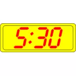 Jam digital tampilan vektor ilustrasi