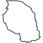Vektorbild av karta över Förenade republiken Tanzania