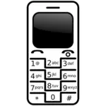 Eenvoudige mobiele telefoon vector afbeelding